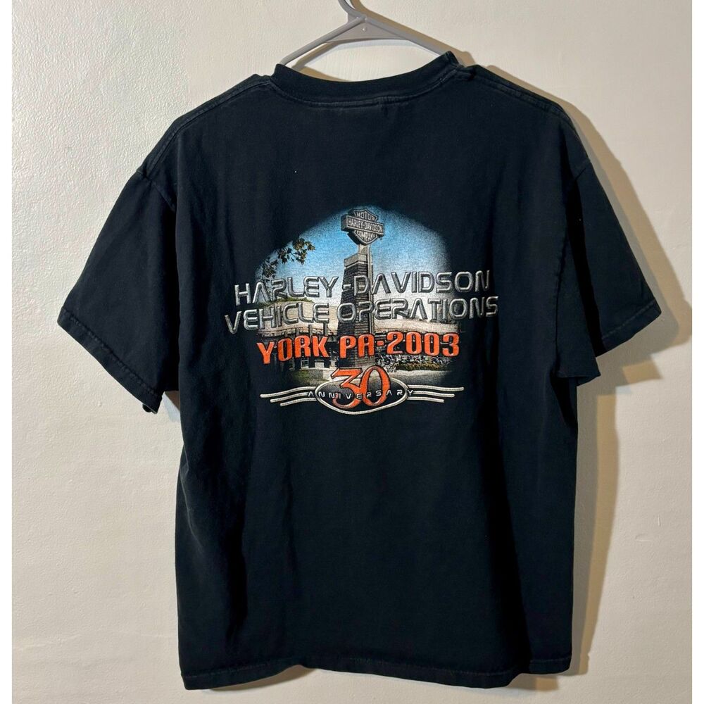 Vintage Harley‑Davidson York PA 30th Anniversary Tee Black Men’s L